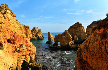 landscape from the coastal area of Algarve Portugal 01.Nov.2019