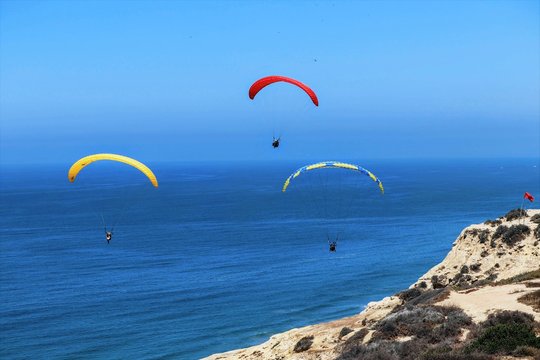 Enjoying A Beautiful Sunny Day At Torrey Pines Gliderport