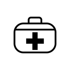 first aid box icon logo collection