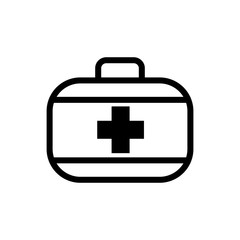 first aid box icon logo collection