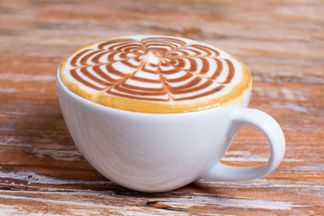 Capuccino coffee cup, made in Colombia