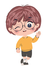 Isolated boy cartoon vector design