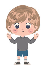 Isolated boy cartoon vector design