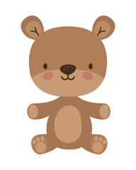 Isolated teddy bear toy vector design