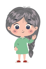 Isolated girl cartoon vector design