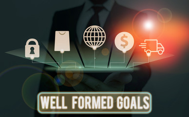 Text sign showing Well Formed Goals. Business photo text Inner Coaching Straight forward objectives or target
