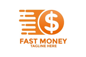 Fast money , Fast Coin Logo Design vector