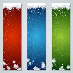 Christmas and New Year colorful luxury vector banners templates collection