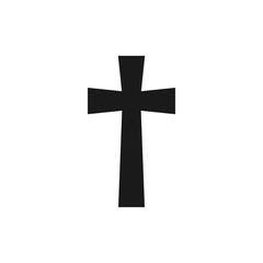 christian cross icon vector design symbol