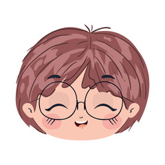 Isolated boy cartoon vector design