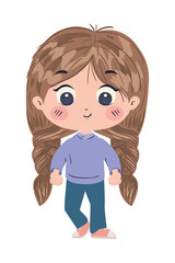 Isolated girl cartoon vector design