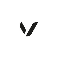 Logo design with abstract V letter