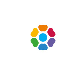 Fototapeta na wymiar Logo Design with Colorful Circle Icon 