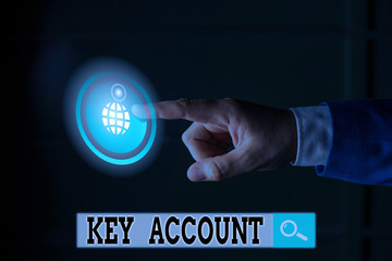 Handwriting text writing Key Account. Conceptual photo individual approach of sales showing to their customers