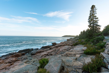 Natural landscape and seascape in Acadia National Park, Maine, USA