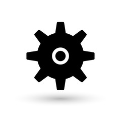 Gear vector icon, cogwheel pictogram. Settings symbol.