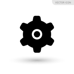 Gear vector icon, cogwheel pictogram. Settings symbol.