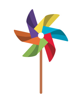 Isolated pinwheel toy vector design