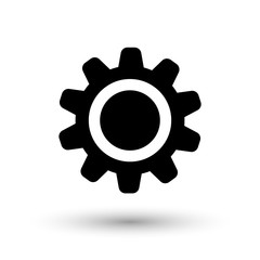 Gear vector icon, cogwheel pictogram. Settings symbol.