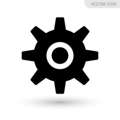 Obraz premium Gear vector icon, cogwheel pictogram. Settings symbol.