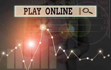 Handwriting text writing Play Online. Conceptual photo a video game played over some form of computer network