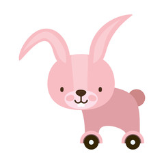 Fototapeta premium Isolated rabbit toy vector design