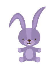 Isolated rabbit toy vector design