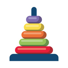 Isolated pyramid toy vector design