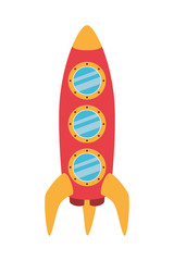 Isolated rocket icon vector design
