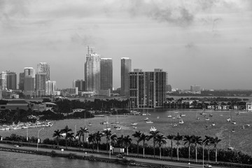 Miami MacArthur Causeway Panorama