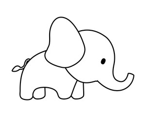 Isolated elephant toy vector design