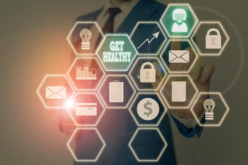 Handwriting text Get Healthy. Conceptual photo possessing or enjoying good health or a sound mentality