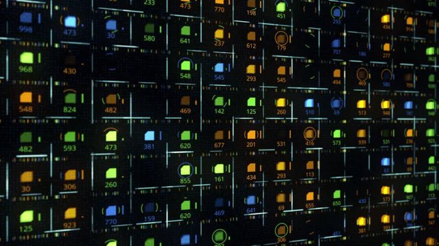 Futuristic abstract animation of digital market background with commercial data flow. Animation. Global economic data statistics.