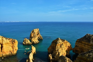 the wild beach of Lagos Portugal
