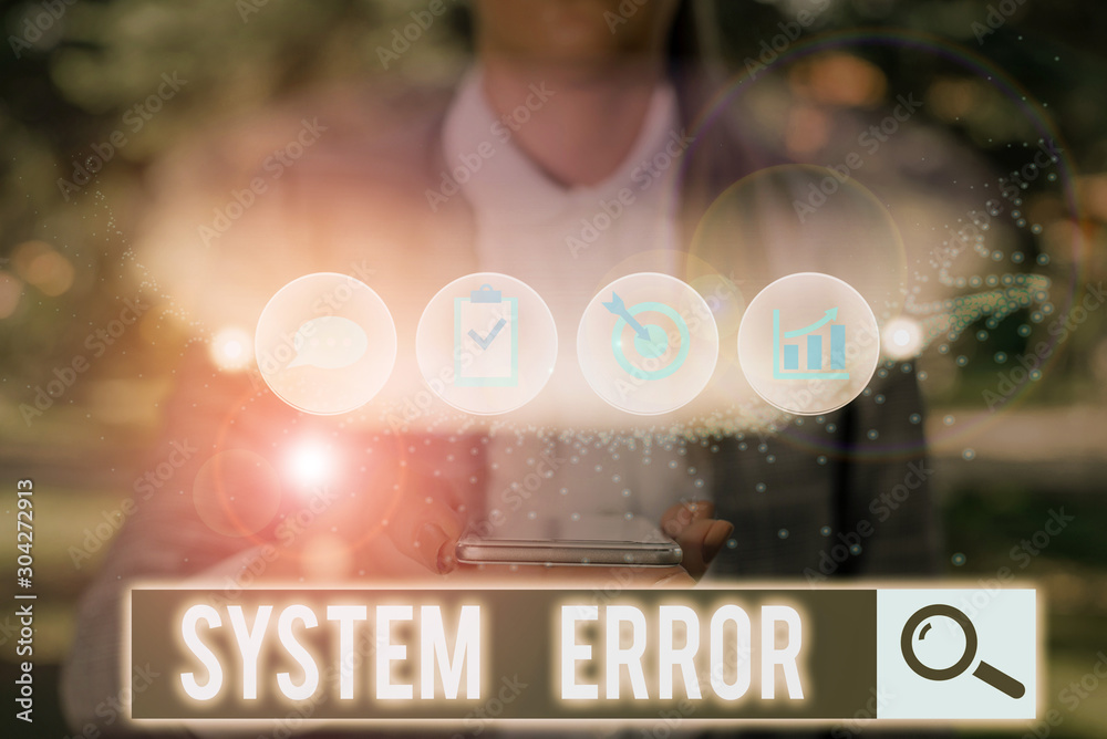 Poster Text sign showing System Error. Business photo text instruction that is not recognized by an operating system