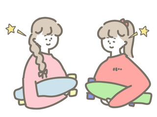 ミニクルーザーを持った女の子