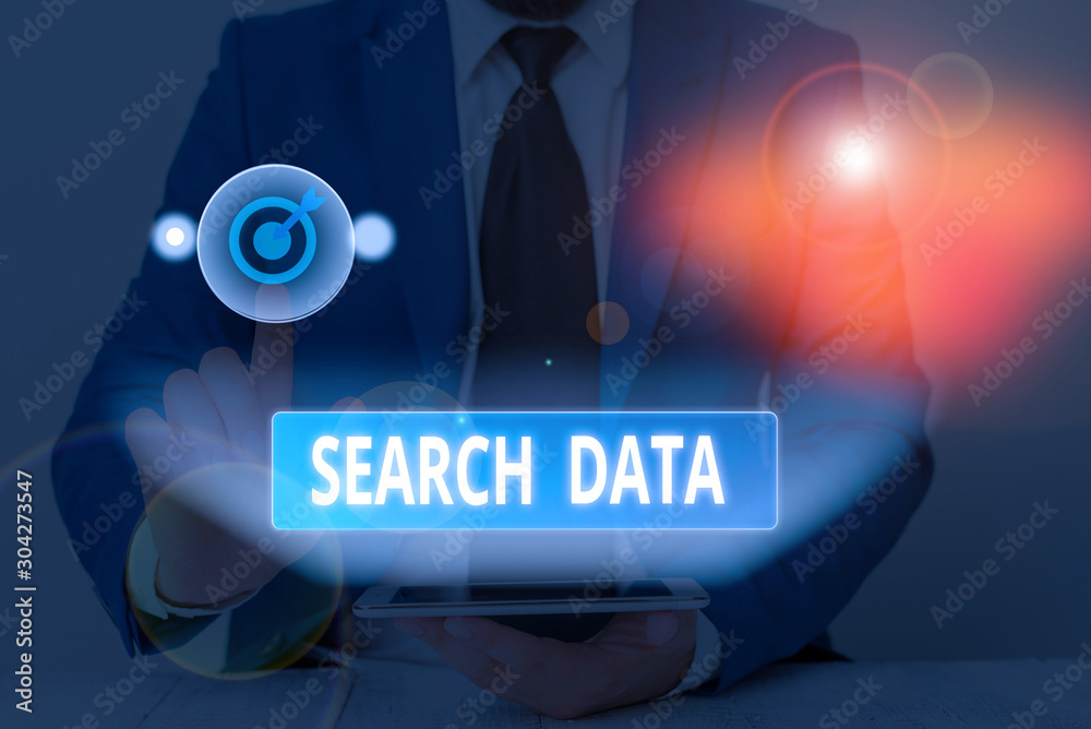 Aufkleber text sign showing search data. business photo showcasing efficient retrieval of specific items from 