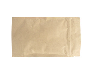 Rugged kraft paper envelope with pressure sealed. Medium size. Beige