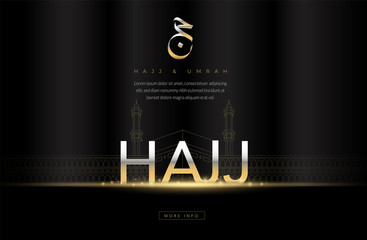 Hajj or umrah illustration design for Landing page templates, UI, Story board, Book Illustration, Banners, Card Invitation and Social media.