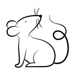 Isolated mouse cartoon vector design