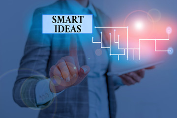 Text sign showing Smart Ideas. Business photo showcasing A thought or collection of thoughts that generate in the mind