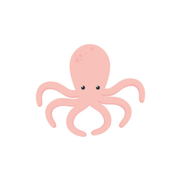 Isolated sea octopus vector design