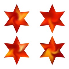 Collection of hexagram colored backgrounds.