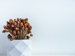 Concrete pot. Modern geometric concrete planter.