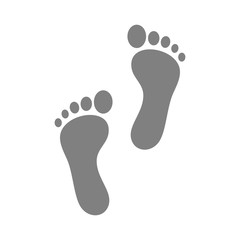 human footprint icon vector design symbol