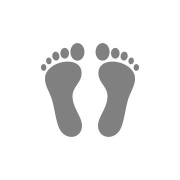 human footprint icon vector design symbol