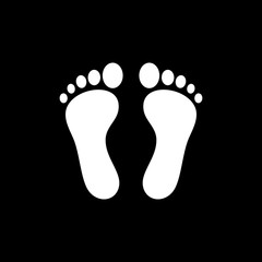 human footprint icon vector design symbol