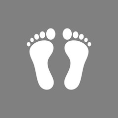 human footprint icon vector design symbol