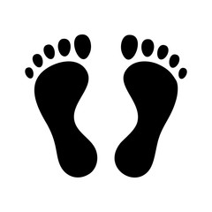 human footprint icon vector design symbol
