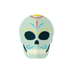 Isolated mexican skull vector design